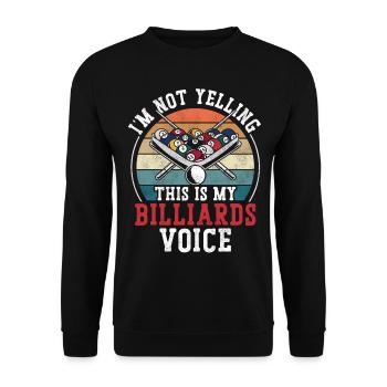 Billiards Pool Player Ball Retro - Unisex Sweatshirt - black - Front - Alina (178cm) & Michal (187cm)