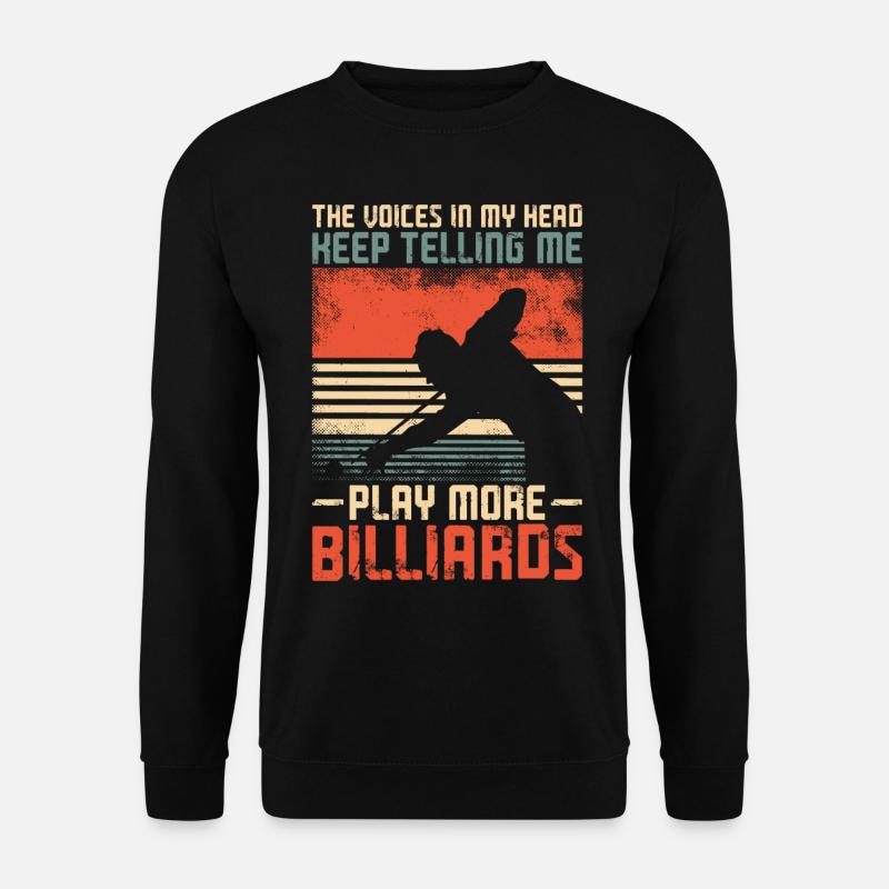 Billiards Pool Player Ball Retro - Unisex Sweatshirt - black