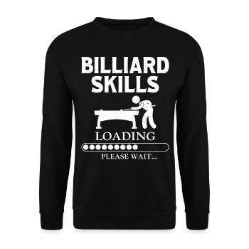 Billiards Pool Player Ball Vintage - Unisex Sweatshirt - black - Front - Alina (178cm) & Michal (187cm)