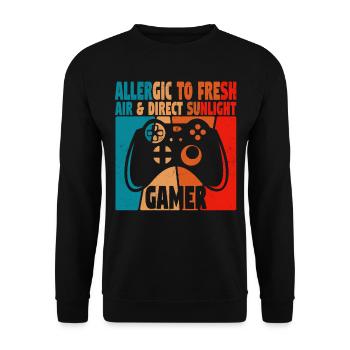 Drôle de joueur jeux vidéo de jeux joueurs - Sweat-shirt Unisexe - noir - Devant - Alina (178cm) & Michal (187cm)