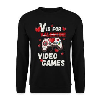 Valantime Gaming Design - Unisex Pullover - Schwarz - Vorne - Alina (178cm) & Michal (187cm)
