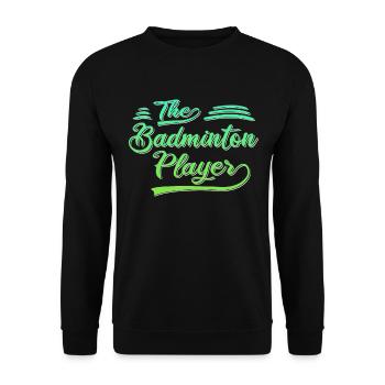 Le joueur de badminton - Sweat-shirt Unisexe - noir - Devant - Alina (178cm) & Michal (187cm)