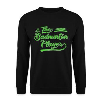 Le joueur de badminton - Sweat-shirt Unisexe - noir - Devant - Alina (178cm) & Michal (187cm)
