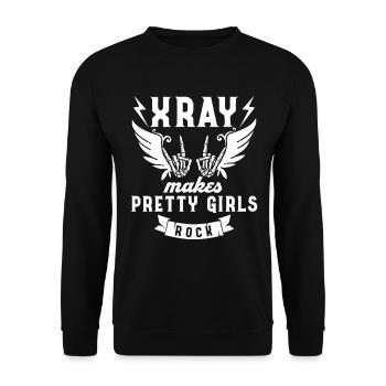 Radiology Rad Tech Technologist Radiologist X-ray - Unisex Sweatshirt - black - Front - Alina (178cm) & Michal (187cm)