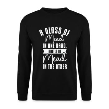 Honig Wein Met Biene Hausbrauer Viking Renaissance - Unisex Pullover - Schwarz - Vorne - Alina (178cm) & Michal (187cm)
