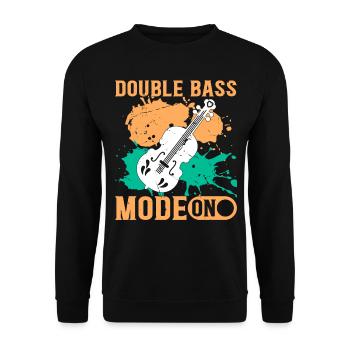 Contrabass Instrument - Double Bass Mode On - Unisex Pullover - Schwarz - Vorne - Alina (178cm) & Michal (187cm)