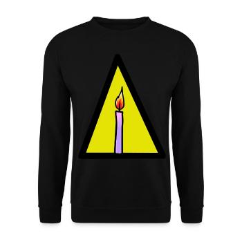 ENERGIE KERZE LICHT FEUER HITZE FLAMME - Unisex Pullover - Schwarz - Vorne - Alina (178cm) & Michal (187cm)