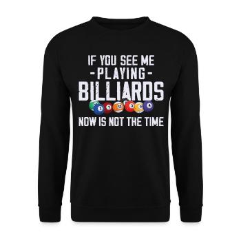 Billiards Pool Player Ball Vintage - Unisex Sweatshirt - black - Front - Alina (178cm) & Michal (187cm)
