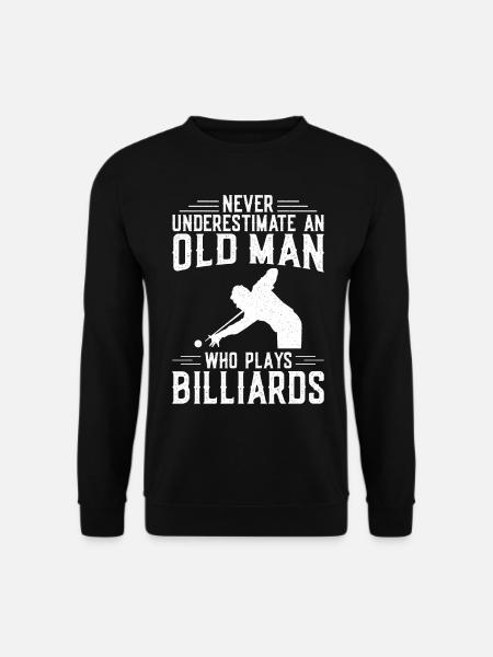 Billiards Pool Player Ball Grandpa - Unisex Sweatshirt - black