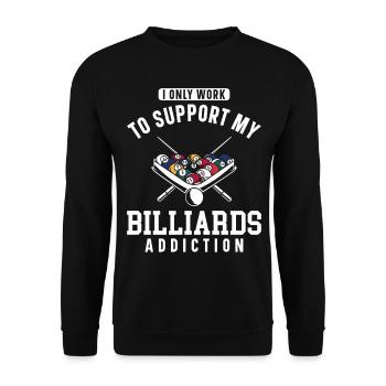 Billiards Pool Player Ball I Only - Unisex Sweatshirt - black - Front - Alina (178cm) & Michal (187cm)