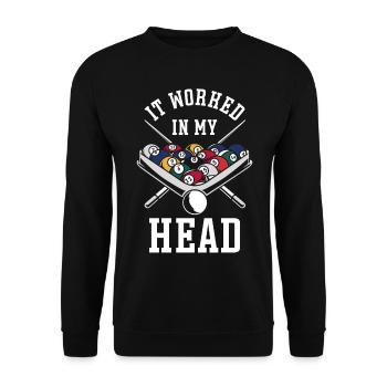 Billiards Pool Player Ball It - Unisex Sweatshirt - black - Front - Alina (178cm) & Michal (187cm)