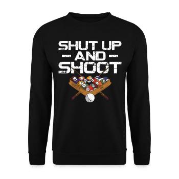 Billiards Pool Player Ball Vintage - Unisex Sweatshirt - black - Front - Alina (178cm) & Michal (187cm)