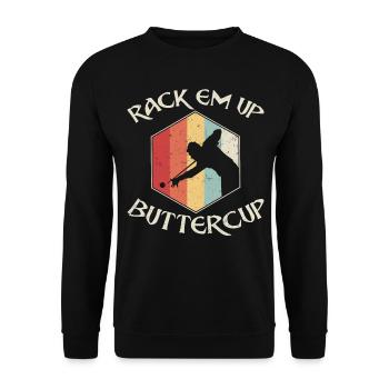 Billiards Pool Player Ball Pun - Unisex Pullover - Schwarz - Vorne - Alina (178cm) & Michal (187cm)