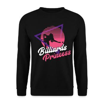 Billiards Pool Player Ball Girl - Unisex Sweatshirt - black - Front - Alina (178cm) & Michal (187cm)