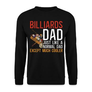 Billard Joueur de billard Ball Papa - Sweat-shirt Unisexe - noir - Devant - Alina (178cm) & Michal (187cm)
