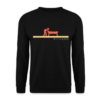 Billiards Pool Player Ball Retro - Unisex Sweatshirt - black - Front - Alina (178cm) & Michal (187cm)