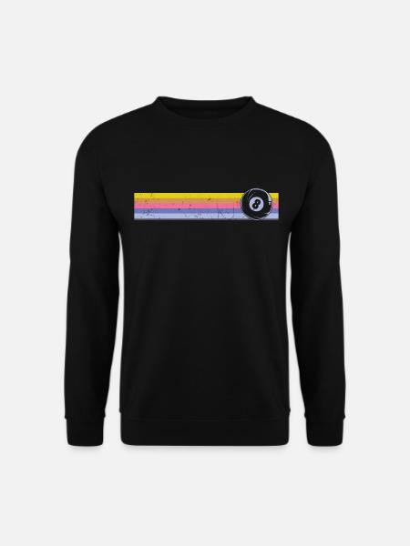 Billiards Pool Player Ball Retro - Unisex Sweatshirt - black