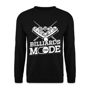 Billiards Pool Player Ball Vintage - Unisex Sweatshirt - black - Front - Alina (178cm) & Michal (187cm)