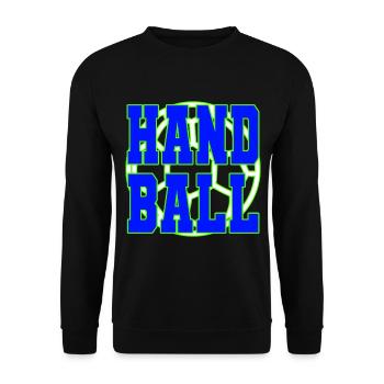 Handball Ball Player Handball Player - Unisex Sweatshirt - black - Front - Alina (178cm) & Michal (187cm)