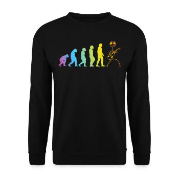 Double Bass Evolution Funny Stick Figure Double Ba - Sweat-shirt Unisexe - noir - Devant - Alina (178cm) & Michal (187cm)
