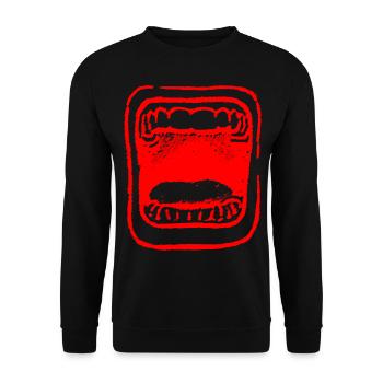 2reborn Schrei Mund Zähne Angst Mouth Teeth 6 - Unisex Pullover - Schwarz - Vorne - Alina (178cm) & Michal (187cm)