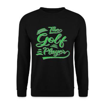 Der Golf Spieler - Unisex Pullover - Schwarz - Vorne - Alina (178cm) & Michal (187cm)