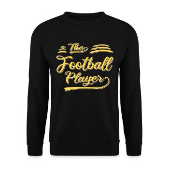the football player - Unisex Pullover - Schwarz - Vorne - Alina (178cm) & Michal (187cm)