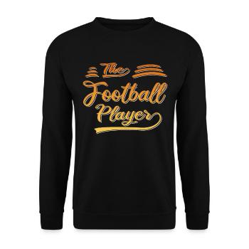 the football player - Unisex Pullover - Schwarz - Vorne - Alina (178cm) & Michal (187cm)