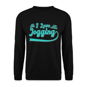 J’adore faire du jogging - Sweat-shirt Unisexe - noir - Devant - Alina (178cm) & Michal (187cm)