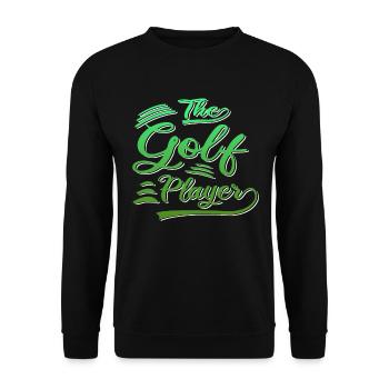 Der Golf Spieler - Unisex Pullover - Schwarz - Vorne - Alina (178cm) & Michal (187cm)