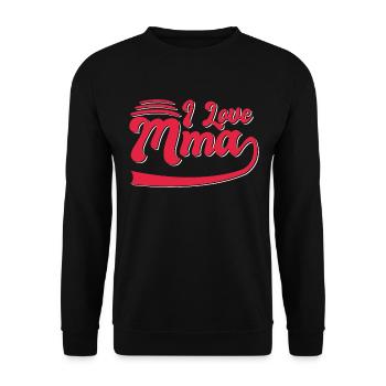 Ich liebe MMA - Unisex Pullover - Schwarz - Vorne - Alina (178cm) & Michal (187cm)