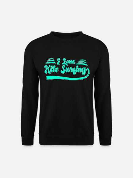 I love kite surfing - Unisex Sweatshirt - black