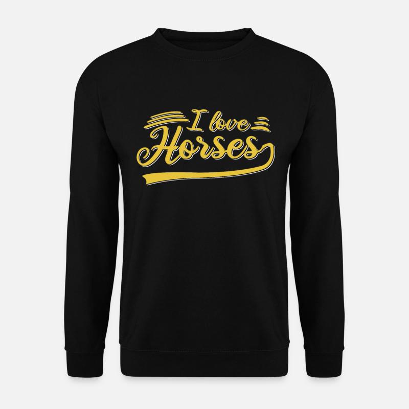 Ich liebe Pferde - Unisex Pullover - Schwarz