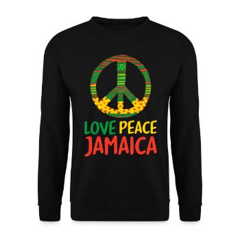 Jamaica Love Jamaica - Unisex Sweatshirt - black - Front - Alina (178cm) & Michal (187cm)