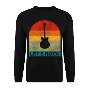 Lets Rock and Roll Musik - Unisex Pullover - Schwarz - Vorne - Alina (178cm) & Michal (187cm)