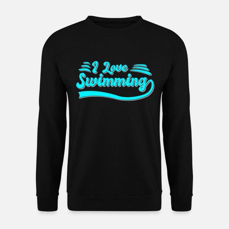 Ich liebe Schwimmen - Unisex Pullover - Schwarz