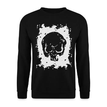2reborn Skull Head Totenkopf Tot Died Freidhof - Unisex Pullover - Schwarz - Vorne - Alina (178cm) & Michal (187cm)