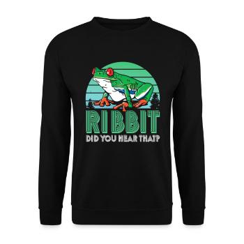 Red Eyed Tree Frog Cute Rainforest Amphibian - Unisex Sweatshirt - black - Front - Alina (178cm) & Michal (187cm)