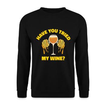 Honig Wein Met Biene Heimbrauer Viking - Unisex Pullover - Schwarz - Vorne - Alina (178cm) & Michal (187cm)