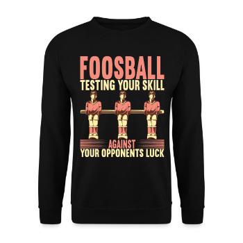 Tischfussball Tischkicker - Unisex Pullover - Schwarz - Vorne - Alina (178cm) & Michal (187cm)