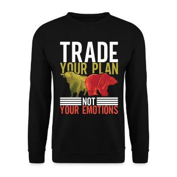 Aktien Aktionär Investor - Unisex Pullover - Schwarz - Vorne - Alina (178cm) & Michal (187cm)