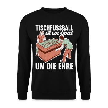 Tischfussball Tischkicker - Unisex Pullover - Schwarz - Vorne - Alina (178cm) & Michal (187cm)