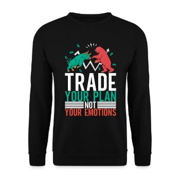 Aktien Aktionär Investor - Unisex Pullover - Schwarz - Vorne - Alina (178cm) & Michal (187cm)