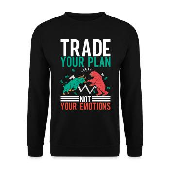 Aktien Aktionär Investor - Unisex Pullover - Schwarz - Vorne - Alina (178cm) & Michal (187cm)