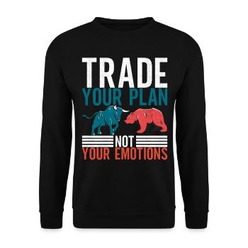Shares Shareholder Investor - Unisex Sweatshirt - black - Front - Alina (178cm) & Michal (187cm)