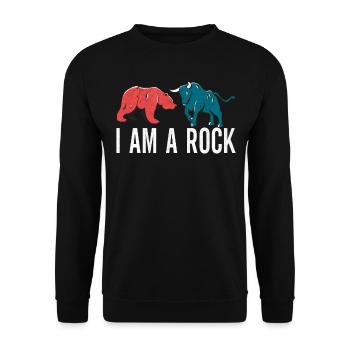 Shares Shareholder Investor - Unisex Sweatshirt - black - Front - Alina (178cm) & Michal (187cm)