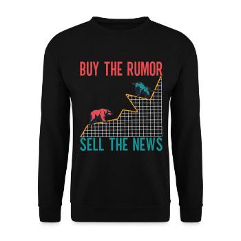 Shares Shareholder Investor - Unisex Sweatshirt - black - Front - Alina (178cm) & Michal (187cm)