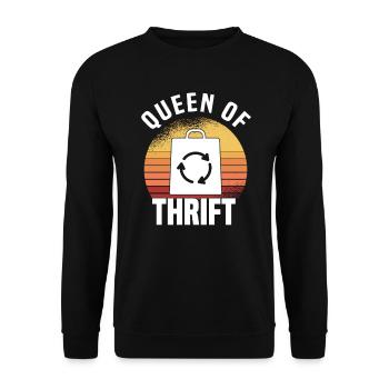 Secondhand Shop Secondhand Eco Hipster Used - Unisex Sweatshirt - black - Front - Alina (178cm) & Michal (187cm)