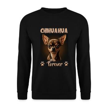 Dog saying Chihuahua design for dog lovers - Unisex Sweatshirt - black - Front - Alina (178cm) & Michal (187cm)