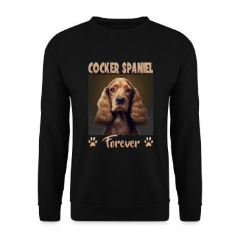Dog saying Cocker Spaniel pour les amoureux des chiens - Sweat-shirt Unisexe - noir - Devant - Alina (178cm) & Michal (187cm)